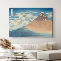 Katsushika Hokusai - trisdešimt šeši Fudžio kalno vaizdai Giedras oras su pietų vėju